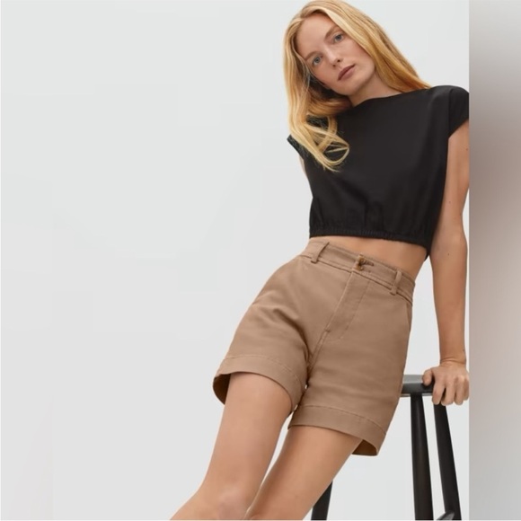 Everlane Way High Twill Shorts - Picture 1 of 10